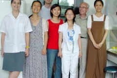 July 2001: Angela, Ya Xian, Hans-Peter, Rong-Rong, Yu Jie, Wolfgang, Ye Jing (year 2001)