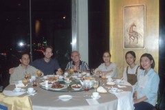 Farewell Dinner Hans-Peter (November 2001): Kevin, HP, Wolfgang, Angela, Ye Jing, Rong-Rong